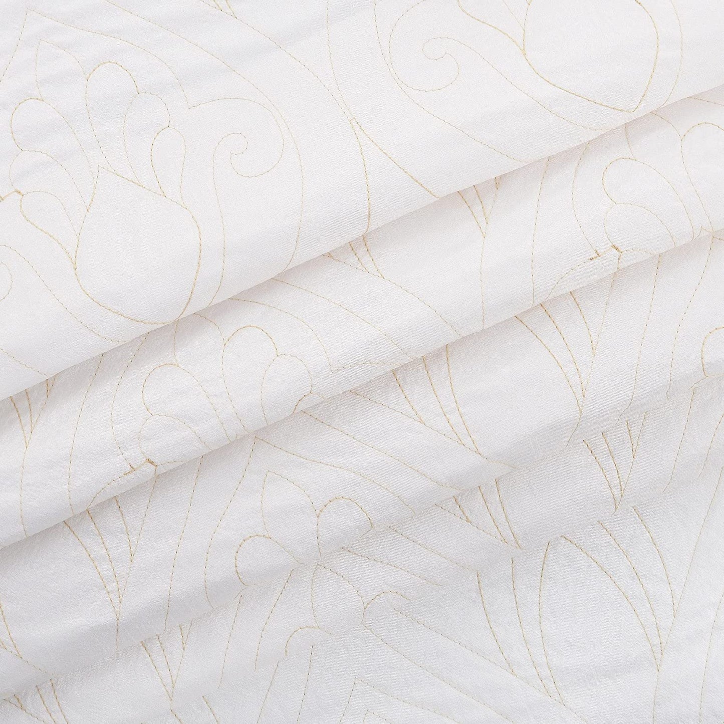 Deco Window Quilted Roman Blinds for Windows (Ivory) 100% Blackout Curtains Thermal and Heat Reflective Shades for Home and Office