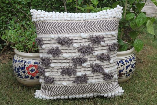 Set Of 2 Handwoven 20 X 20 Cotton Cushion Cover