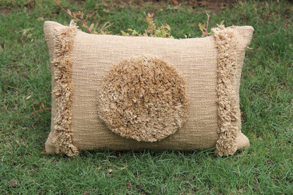 Set of 2 Gold Color 12 X 20 Handmade Cotton Designer Cushion Cover