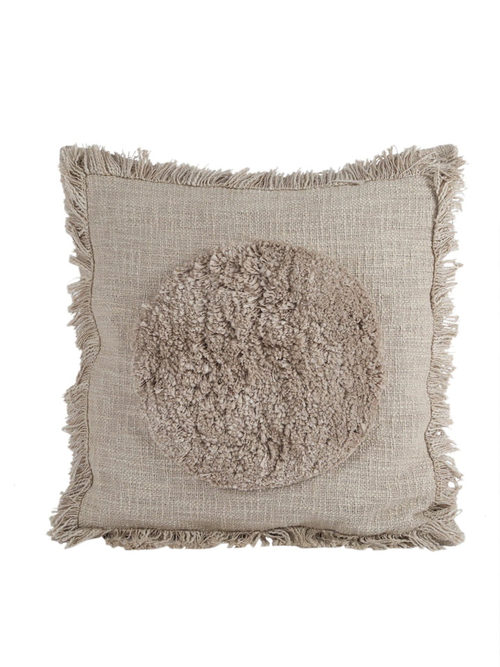 Camel Set of 2 Brown Embellished Square Cushion Covers