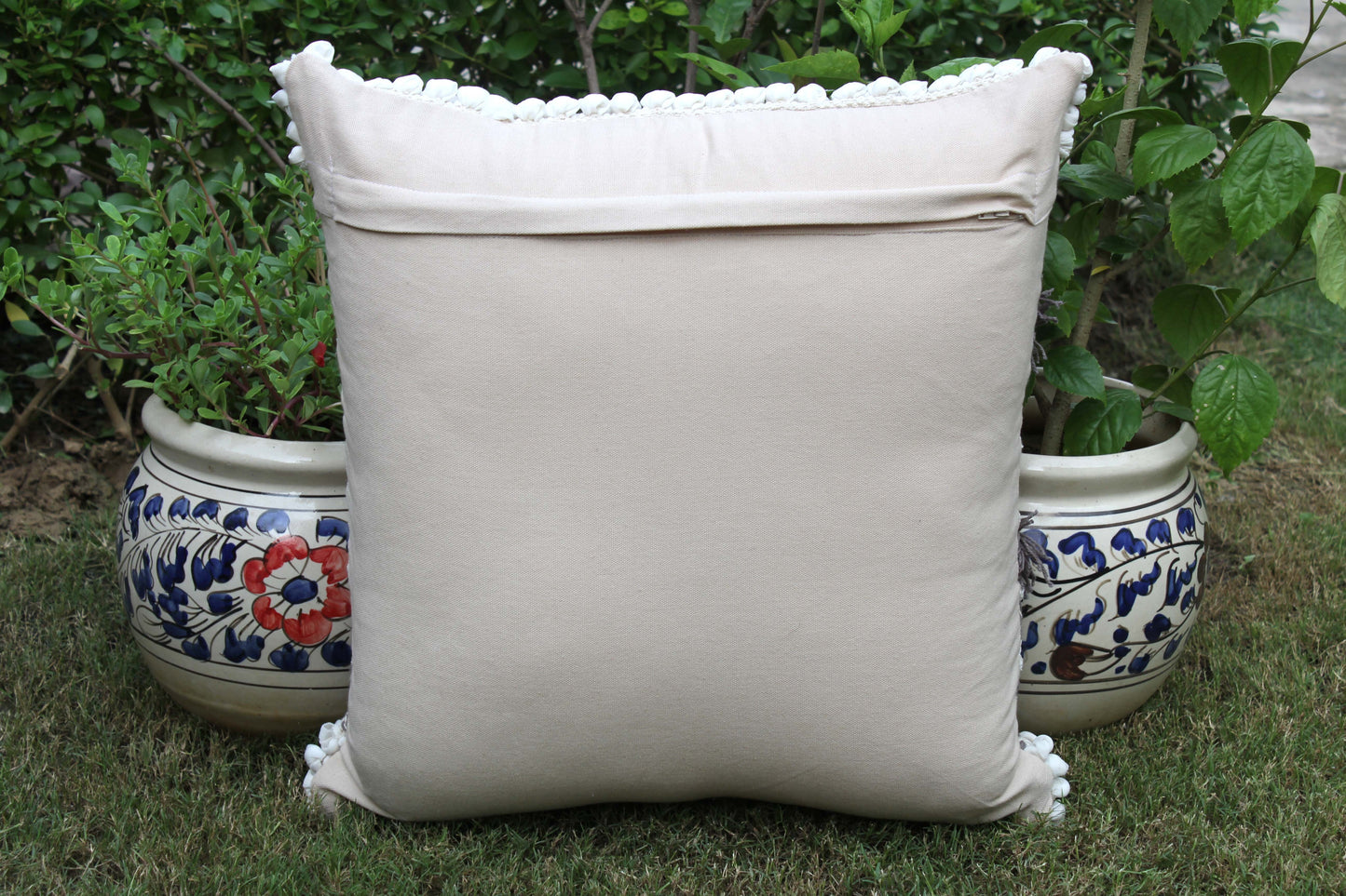 Set Of 2 Handwoven 20 X 20 Cotton Cushion Cover