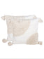 Set of 2 Off-White Textured Square Velvet Sustainable Cushion Covers