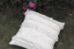 Set of 2 Ivory Color 18 X18 Handmade Sequins Work Cotton Cushion Cover