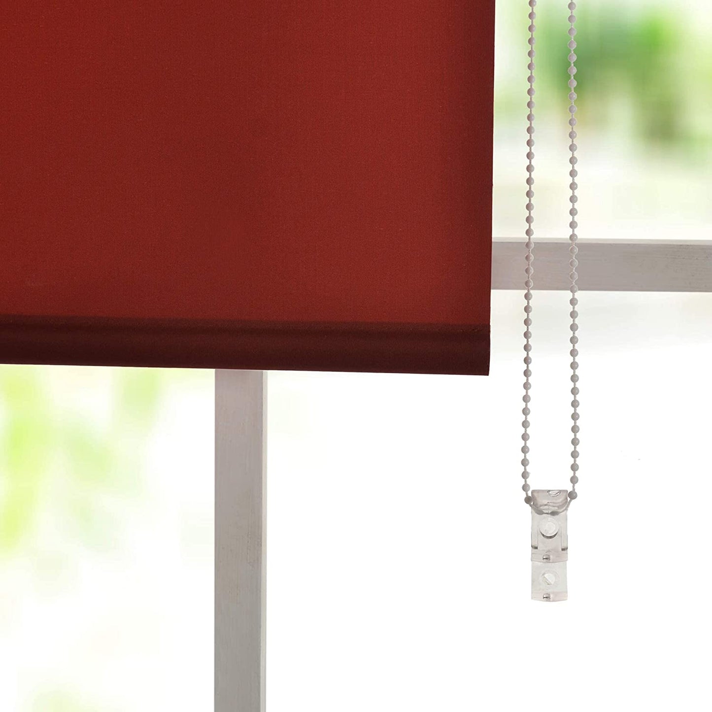 Deco Window Semi Blackout Roller Blinds for Windows (36" W X 84" L, Red) Roll-Up Shades Light Filtering Sun UV Protection Polyester Curtains for Home & Office