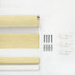 Deco Window Zebra Blinds for Windows (36" W X 84" L, Beige) Day and Night Polyester Curtains with Aluminium Cassette for Living, Bed Room & Office