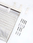 Deco Window Quilted Roman Blinds for Windows (Ivory) 100% Blackout Curtains Thermal and Heat Reflective Shades for Home and Office
