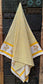 Unisex Multi Printed Bath Towel (yellow & strips)