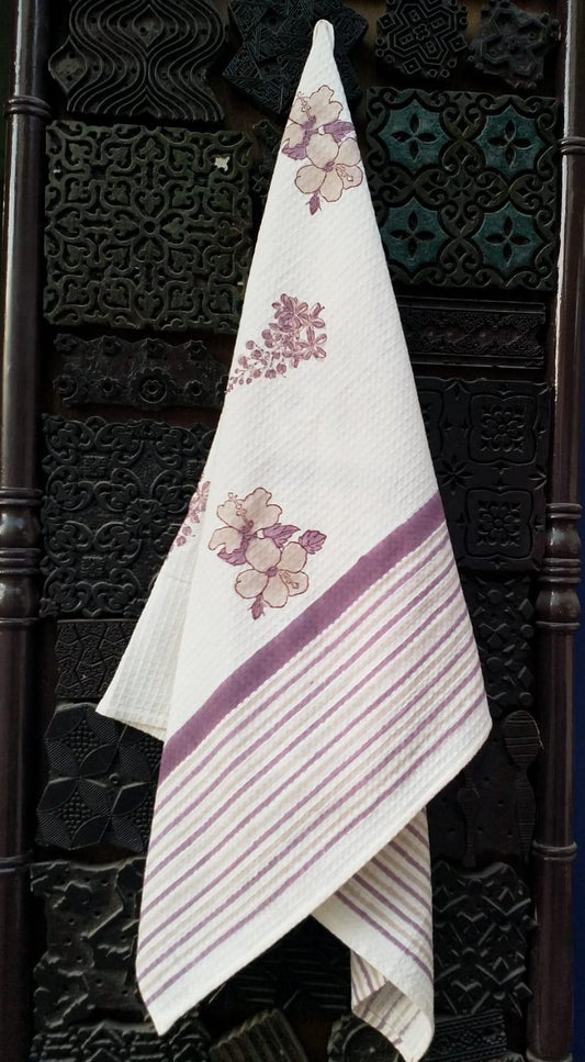 Unisex Multi Printed Bath Towel (pink color floral design)