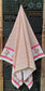 Unisex Multi Printed Bath Towel (red & pink color floral design)