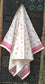 Kids Multicolored Printed Bath Towel (white & pink with giraffe design)