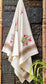 Unisex Multi Printed Bath Towel (white & red color floral pattern)