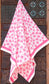 Kids Multicolored Printed Bath Towel (white & pink with star design)