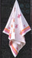 Kids Multicolored Printed Bath Towel (white, pink & orange with bunny design)