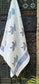 Unisex Multi Printed Bath Towel (white & blue color floral pattern)